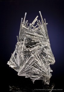 Incredible stibnite crystals jut from every direction