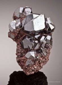 Rutile crystals from Georgia, USA with reflective surfaces
