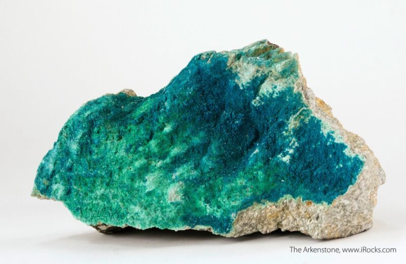 A fine mineral specimen of blue langite crystals
