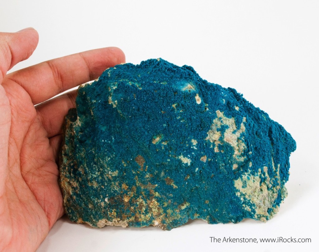 A rare blue crystal specimen of langite.