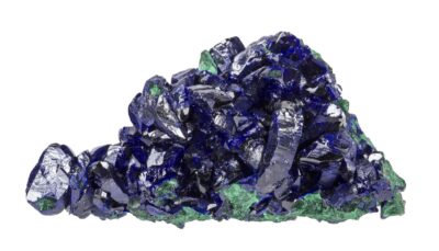 azurite malachite crystal mexico pseudomorph pigment