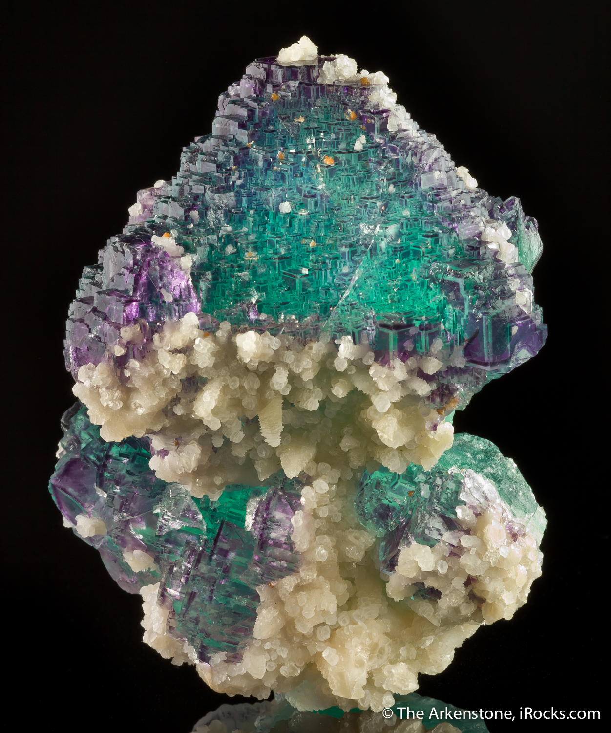 teal and purple fluorite from China
