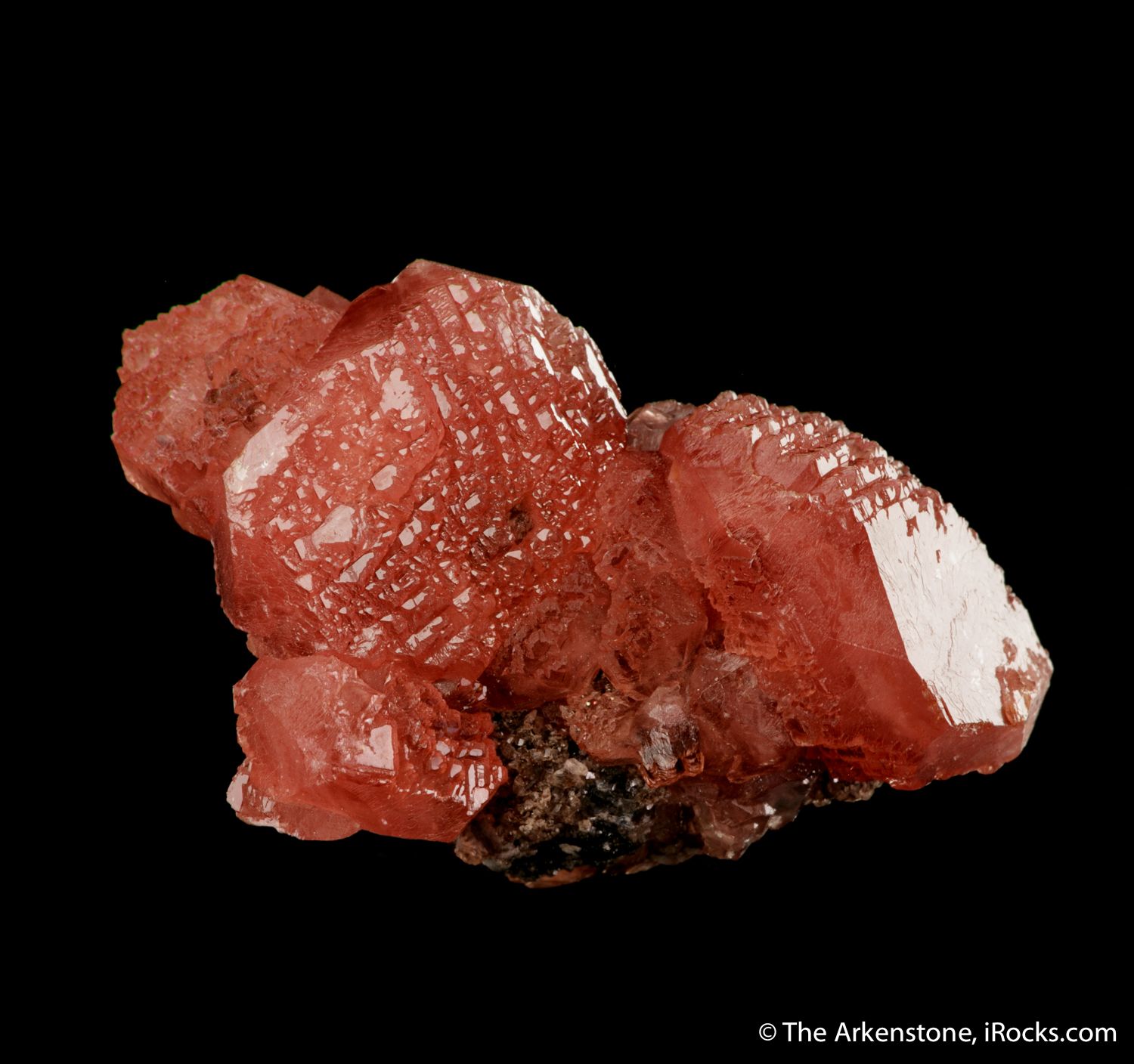 Cherry-red, completely terminated rhodochrosite miniature from Uchucchacua Mine, Oyón Dist, Oyón Prov., Lima, Peru.