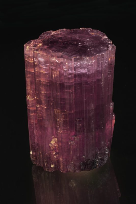 Photo of a large rubellite crystal from the Pala Chief mine. Photo by Mia Dixon, courtesy of Pala International
